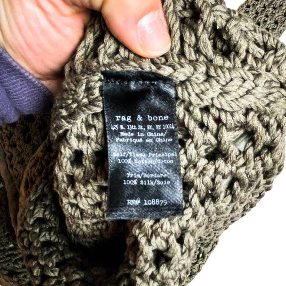 Rag & Bone Malory Side Split Open Knit Crochet Sw… - image 8